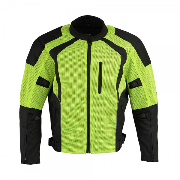 Men’s Nylon/ Mesh Combo Racing Jacket w/ Armor
