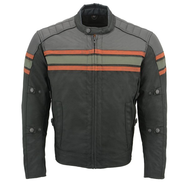Mens Combo Leather & Textile Armored Racing St...
