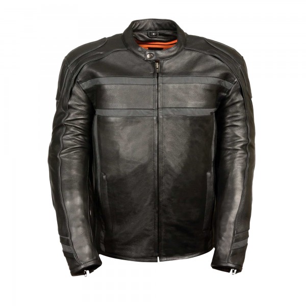 Men’s Reflective Band & Piping Scooter Jacke...