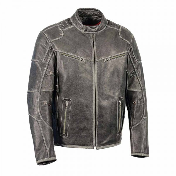 Men’s Vintage Distressed Triple Vented Jacket w/...
