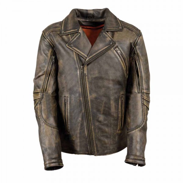 Men’s Triple Stitch Extra Long Beltless Biker Ja...