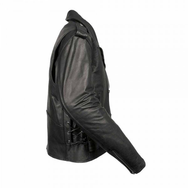 Men’s Classic Side Lace Police M/C Jacket – Tall