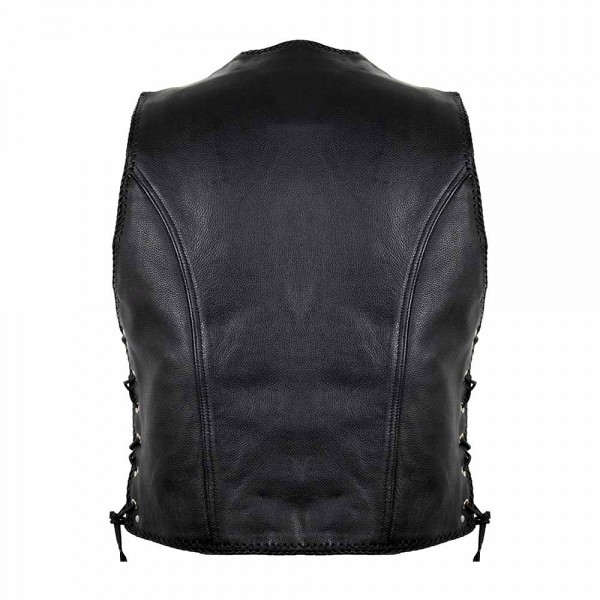 Black Leather Cowl Without Fasteners